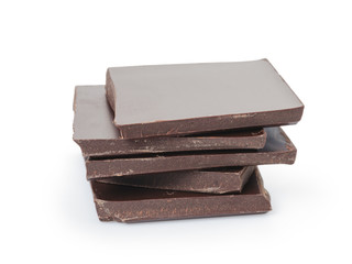 stack of fine dark chocolate