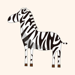 animal zebra cartoon theme elements