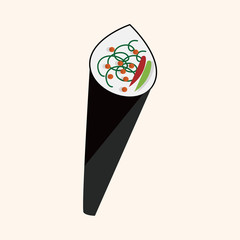 Japanese food sushi theme elements