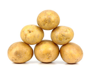 potatos isolated on white background close up