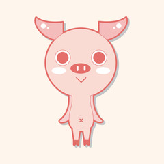 animal pig cartoon theme elements