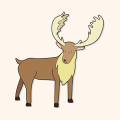 animal moose cartoon theme elements