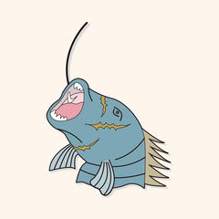 fishing cartoon theme elements