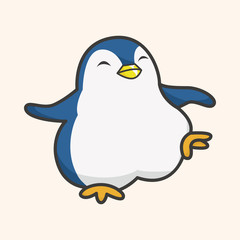 animal pengiun cartoon theme elements