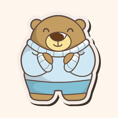 animal bear winter cartoon theme elements