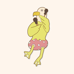 animal dancing cartoon theme elements