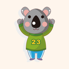 animal koala winter cartoon theme elements