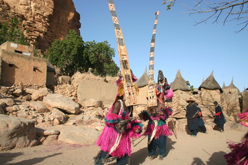 dogon tribal ceremony,Mali - obrazy, fototapety, plakaty