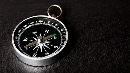 Activity. compass on  black board background