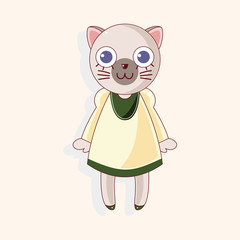 animal cat cartoon theme elements