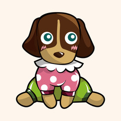 animal dog cartoon theme elements