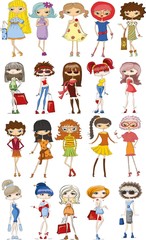 Мультфильм модные девушки