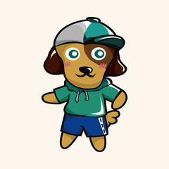 animal dog cartoon theme elements