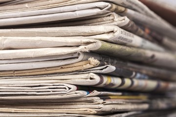 Newspaper. Pile of newspapers