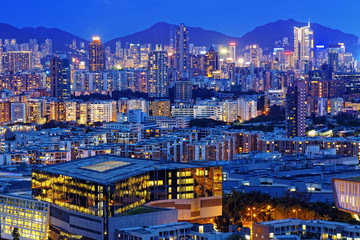 Fototapeta na wymiar hong kong urban night