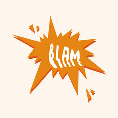 message word blam theme elements