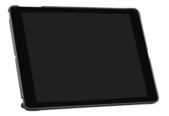 Tablet. Modern black tablet pc isolated on white with clipping