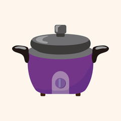 Home appliances theme rice cooker elements