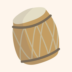 instrument drum cartoon theme elements