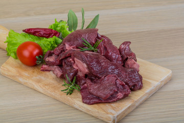 Raw venison