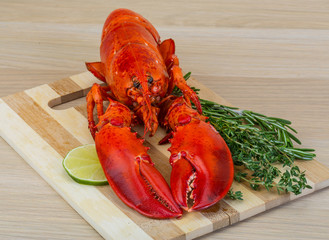 Boiled lobster
