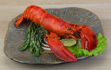 Boiled lobster
