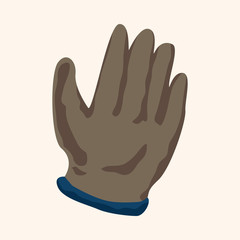 Working gloves theme elements
