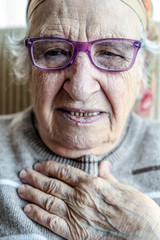 senior woman wearing eyeglasses