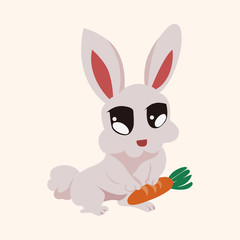 animal rabbit cartoon theme elements