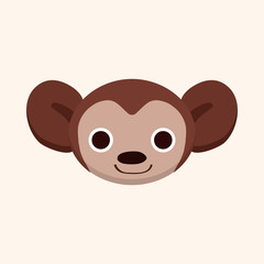 animal monkey cartoon theme elements