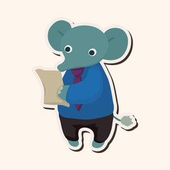 animal elephant worker cartoon theme elements
