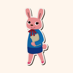 animal rabbit worker cartoon theme elements
