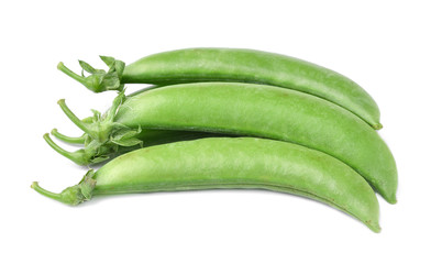 String beans isolated on white background