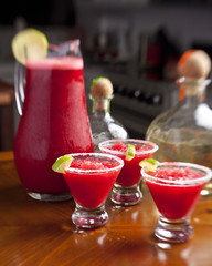 margaritas shot with tilt shift lens