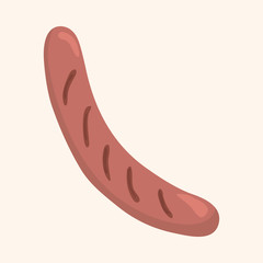 barbecue sausage theme elements