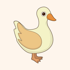 animal duck cartoon theme elements