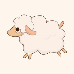 animal sheep cartoon theme elements