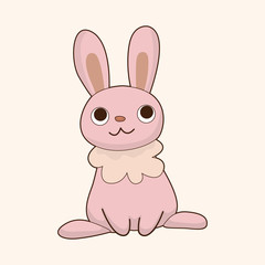 animal rabbit cartoon theme elements