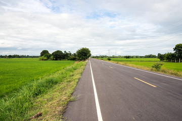 Empty asphalt road