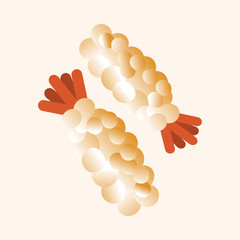 Japanese food shrimp theme elements