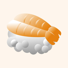 Japanese food sushi theme elements