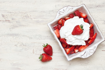 Fragole con la panna