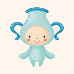 Constellation Aquarius theme elements