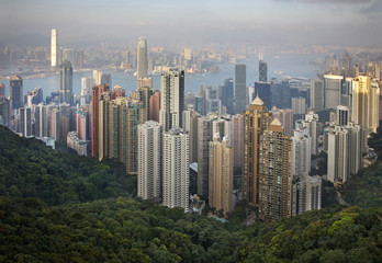 Fototapeta na wymiar Victoria Peak in Hong Kong. China