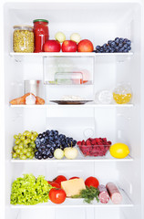 Refrigerator full of food