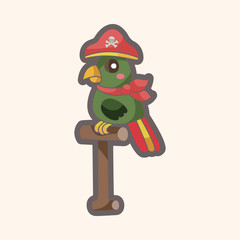 pirate parrot theme elements