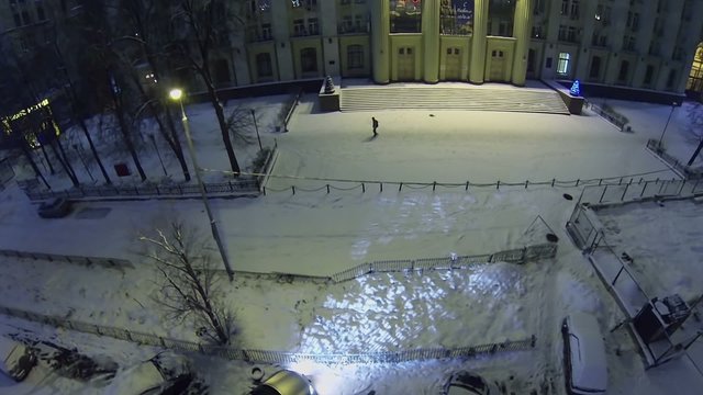 Cars parked near edifice of headend system design bureau 