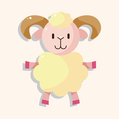 animal sheep cartoon theme elements