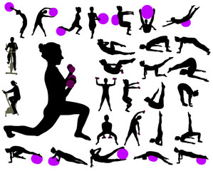 Exercise collection silhouettes