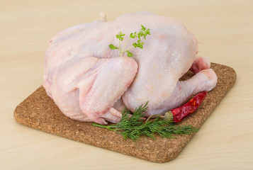 Raw chicken
